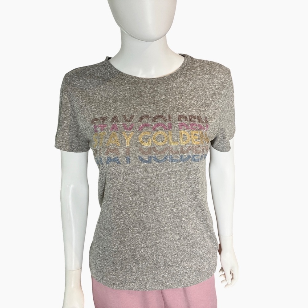 Z Supply “Stay Golden” Graphic Tee – Heather Gray,